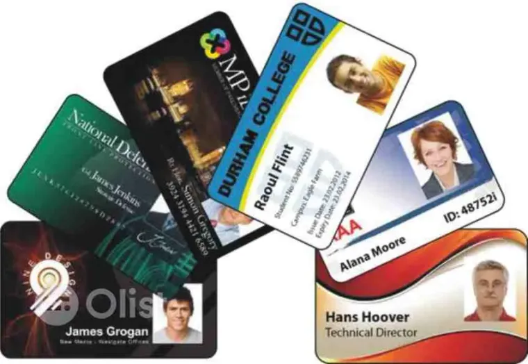 Printed staff and student ID cards