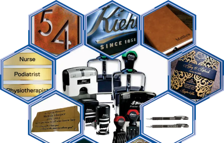 Examples of laser engraving work by Sungura Creations