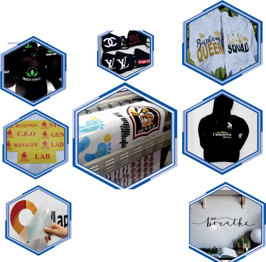 Examples of vinyl cutting work by Sungura Creations